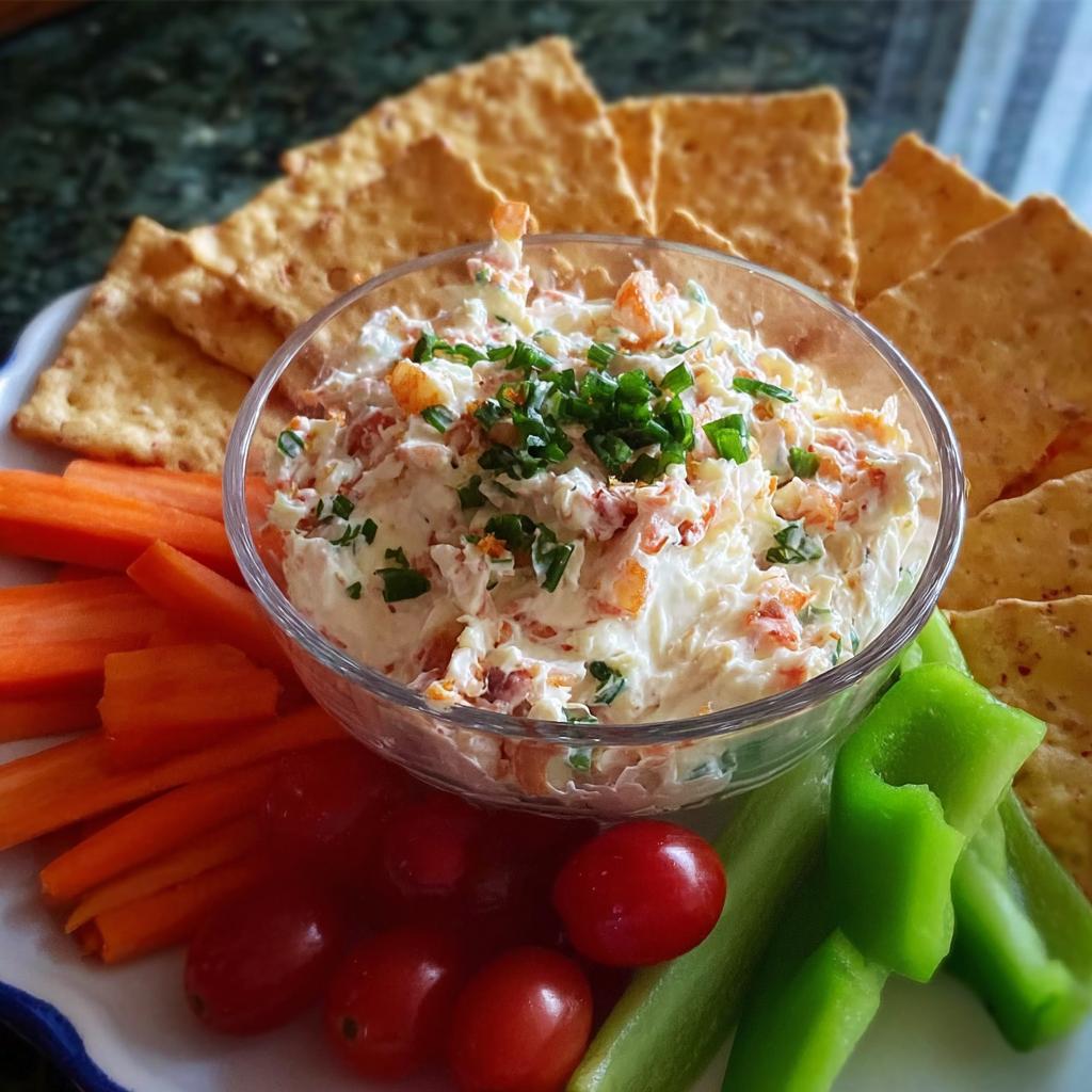 A festive 5-Ingredient Thanksgiving Veggie Tray featuring a creamy dip surrounded by carrots, cherry tomatoes, green peppers, and crackers.