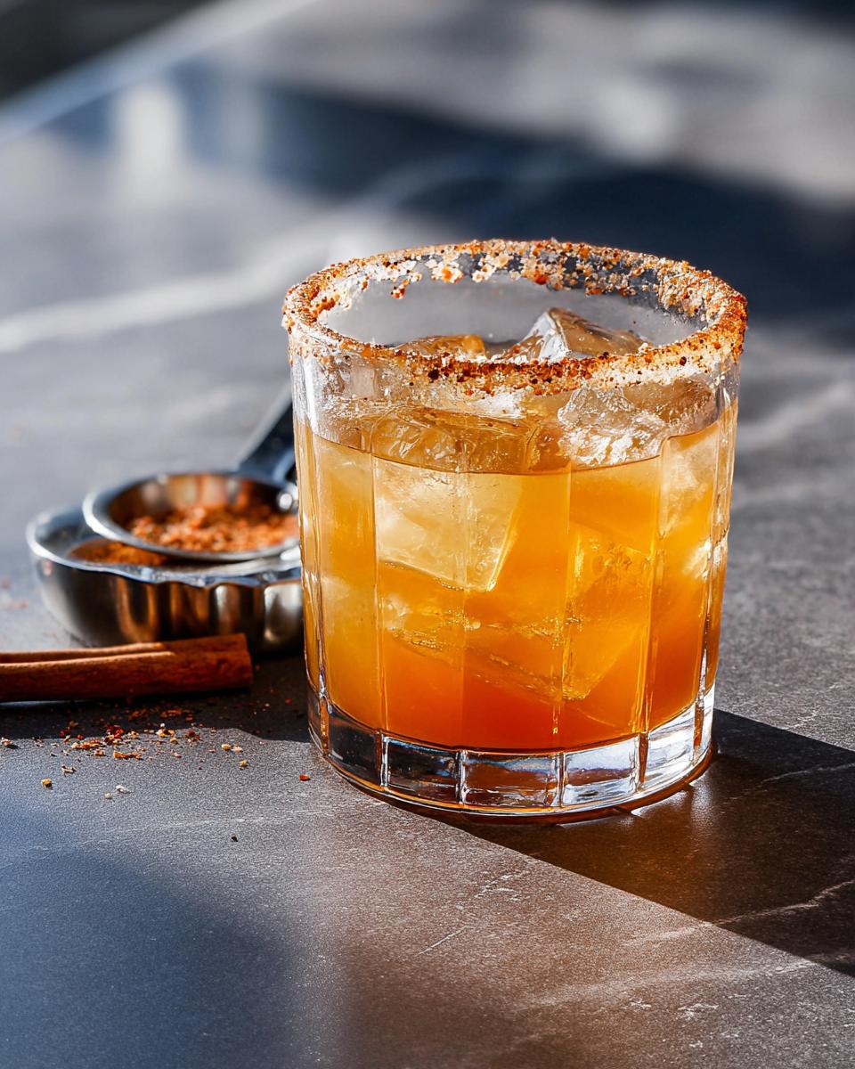 A festive cocktail with a spiced rim, perfect for Best Thanksgiving Drinks 2025, served over ice.