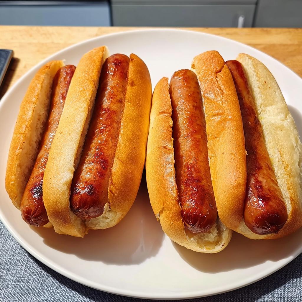 Two hot dogs in buns, a perfect addition to your Ultimate Dinner Ideas Guide.