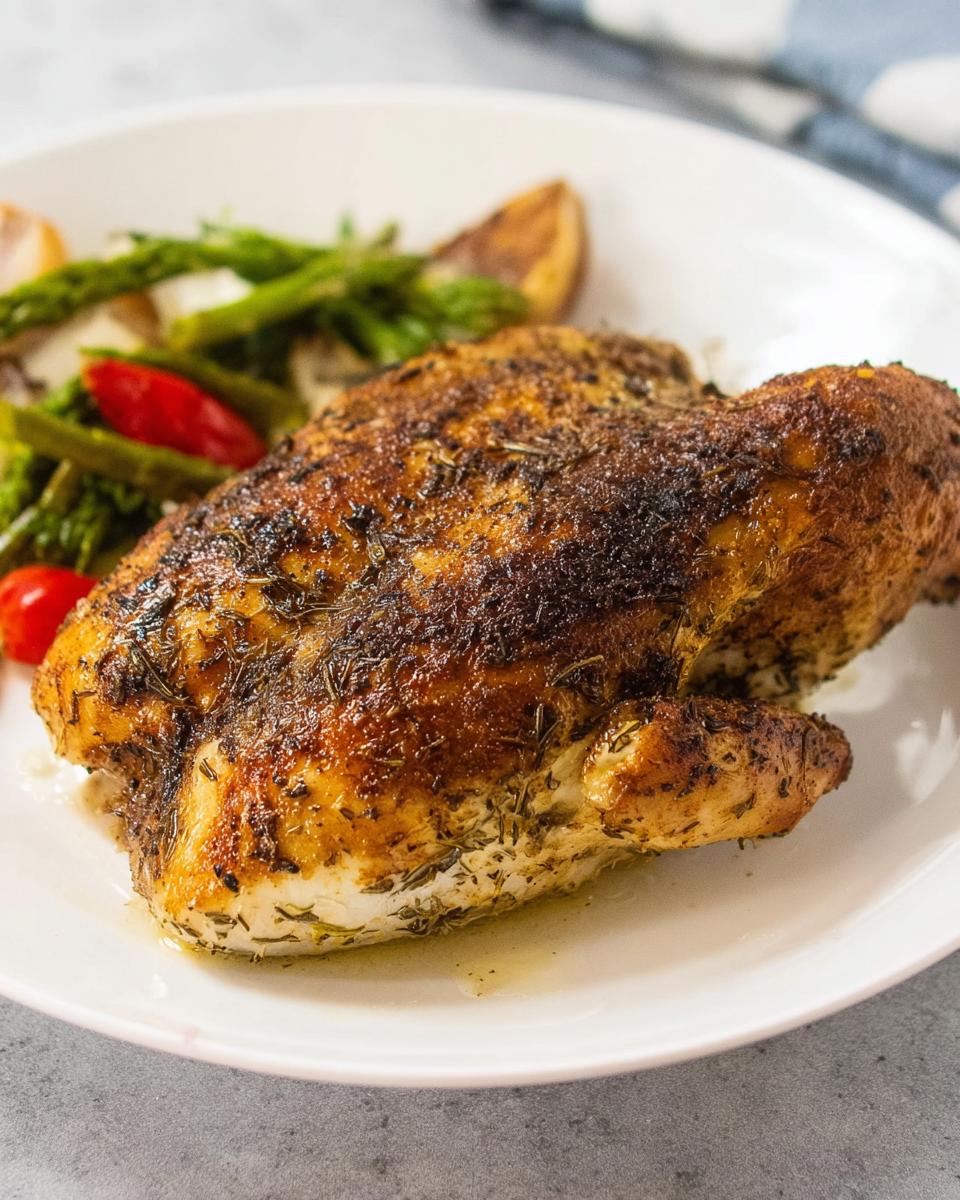A perfectly cooked, heavily seasoned chicken breast ready to serve, part of How to Make the Best Texas Roadhouse Chicken at Home.