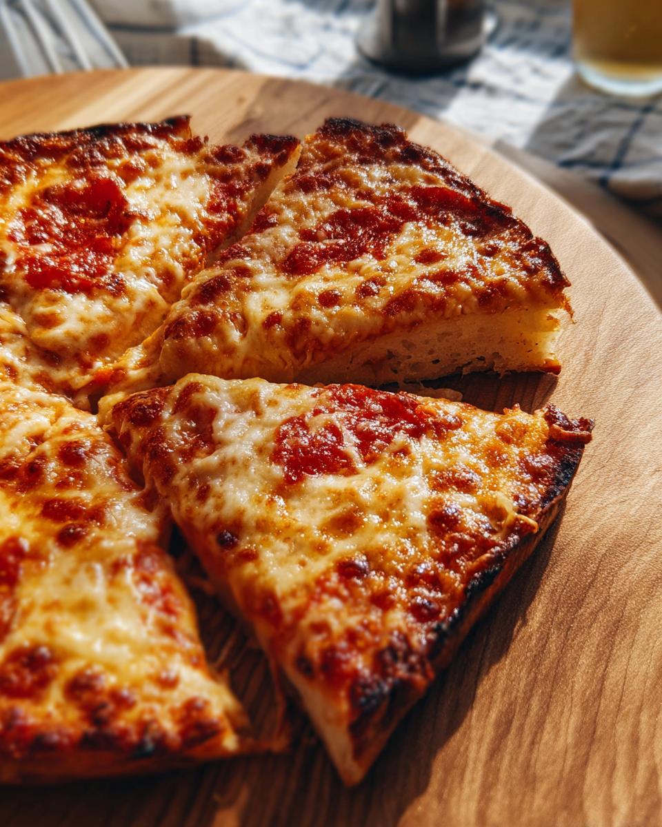 Close-up of freshly baked pizza slices with melted cheese and tomato sauce, perfect for pizza night.