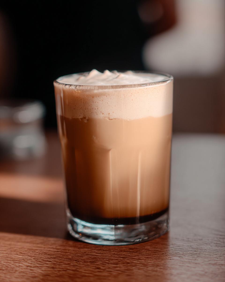 A refreshing Starbucks drink with foamy cream on top, perfect for busy weeknights.