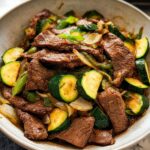 Cozy Grilled Steak Bowl with Zucchini - Featured