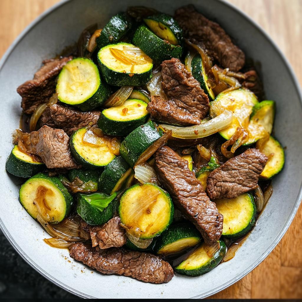 Cozy Grilled Steak Bowl with Zucchini - Tasty