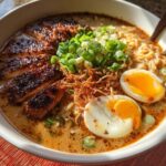 Creamy Garlic Chicken Ramen - Featured