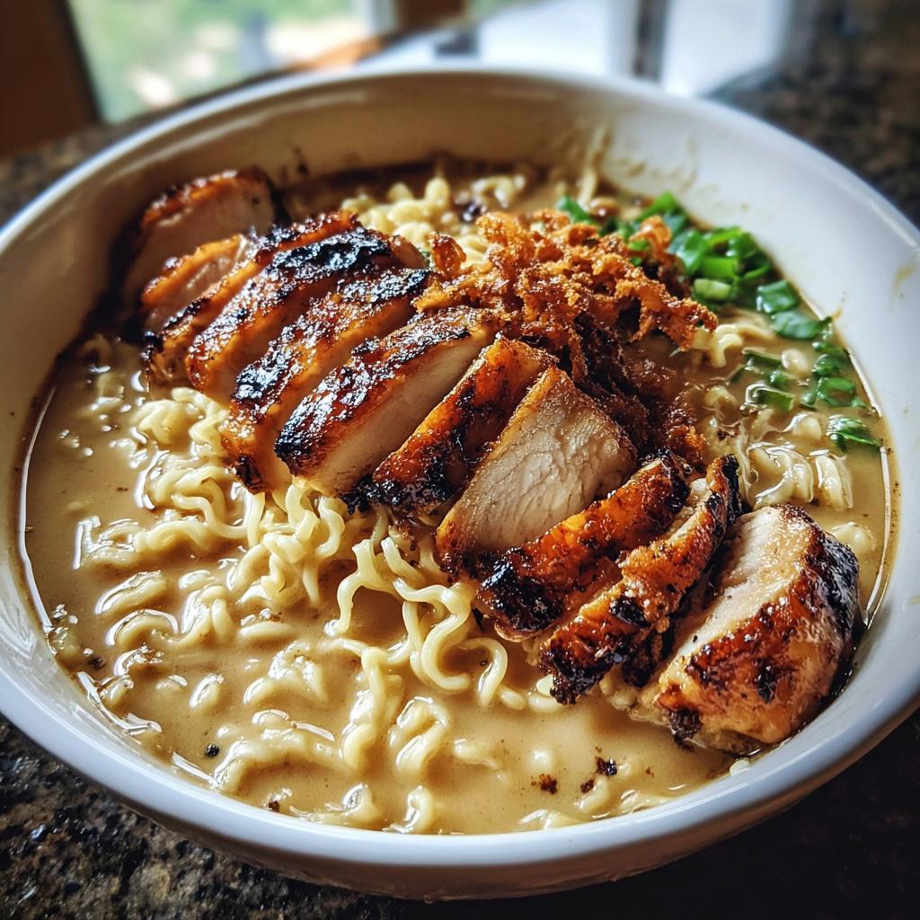 Creamy Garlic Chicken Ramen - Tasty