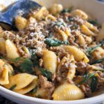 Creamy High Protein Beef Pasta - Featured