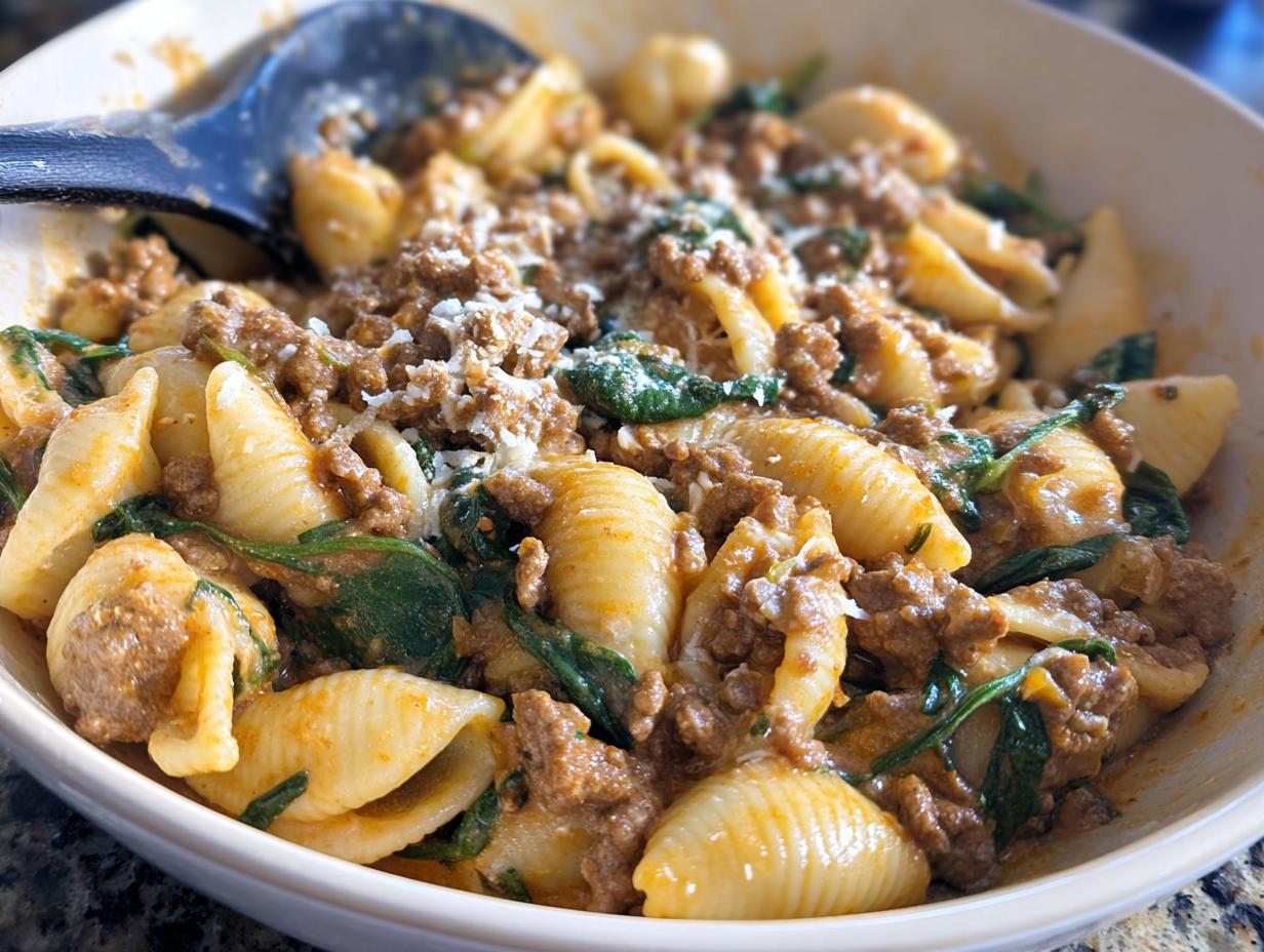 Creamy High Protein Beef Pasta - Featured