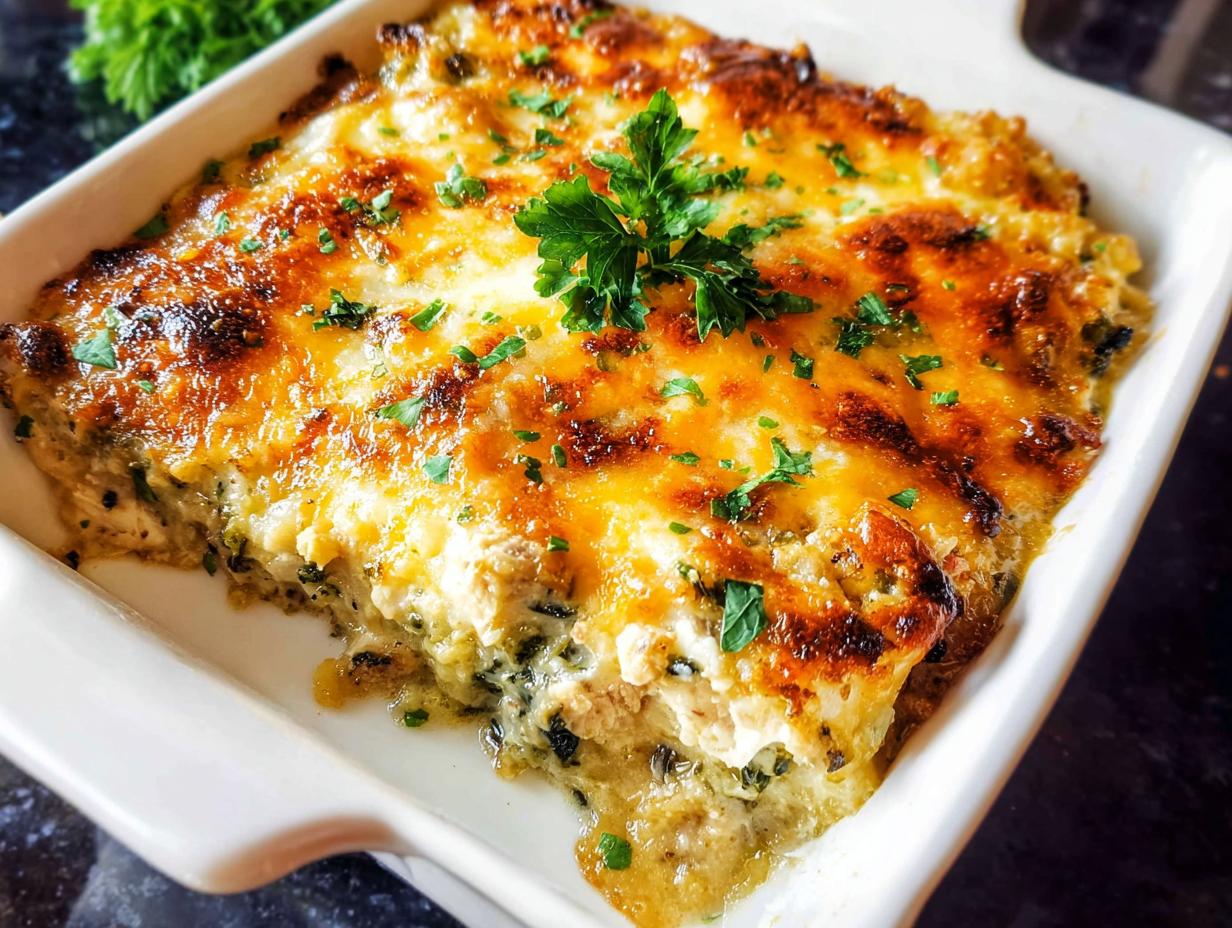 Creamy Low Carb Chicken Casserole - Featured