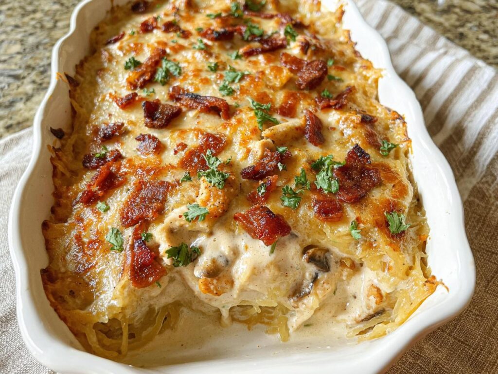 Creamy Low Carb Chicken Casserole - Featured
