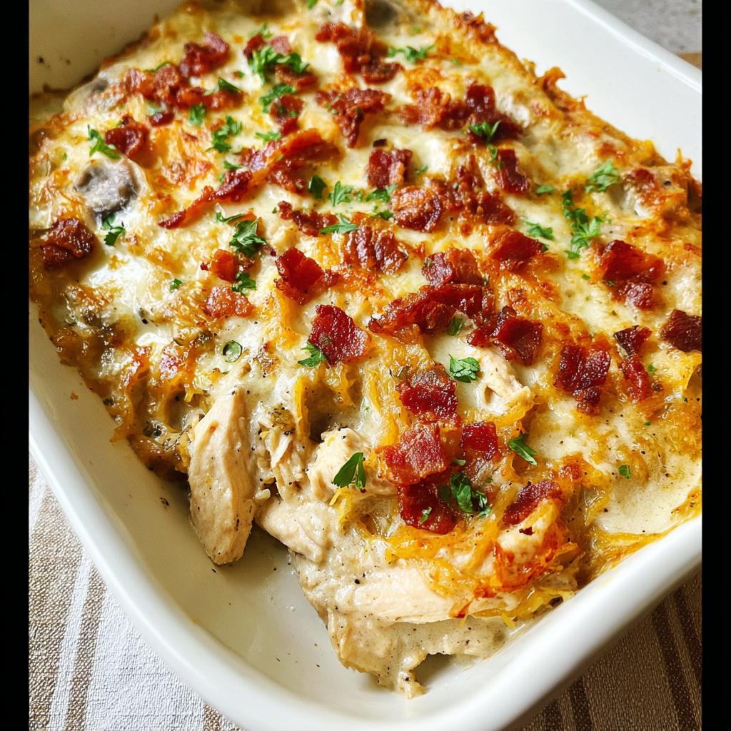 Creamy Low Carb Chicken Casserole - Tasty