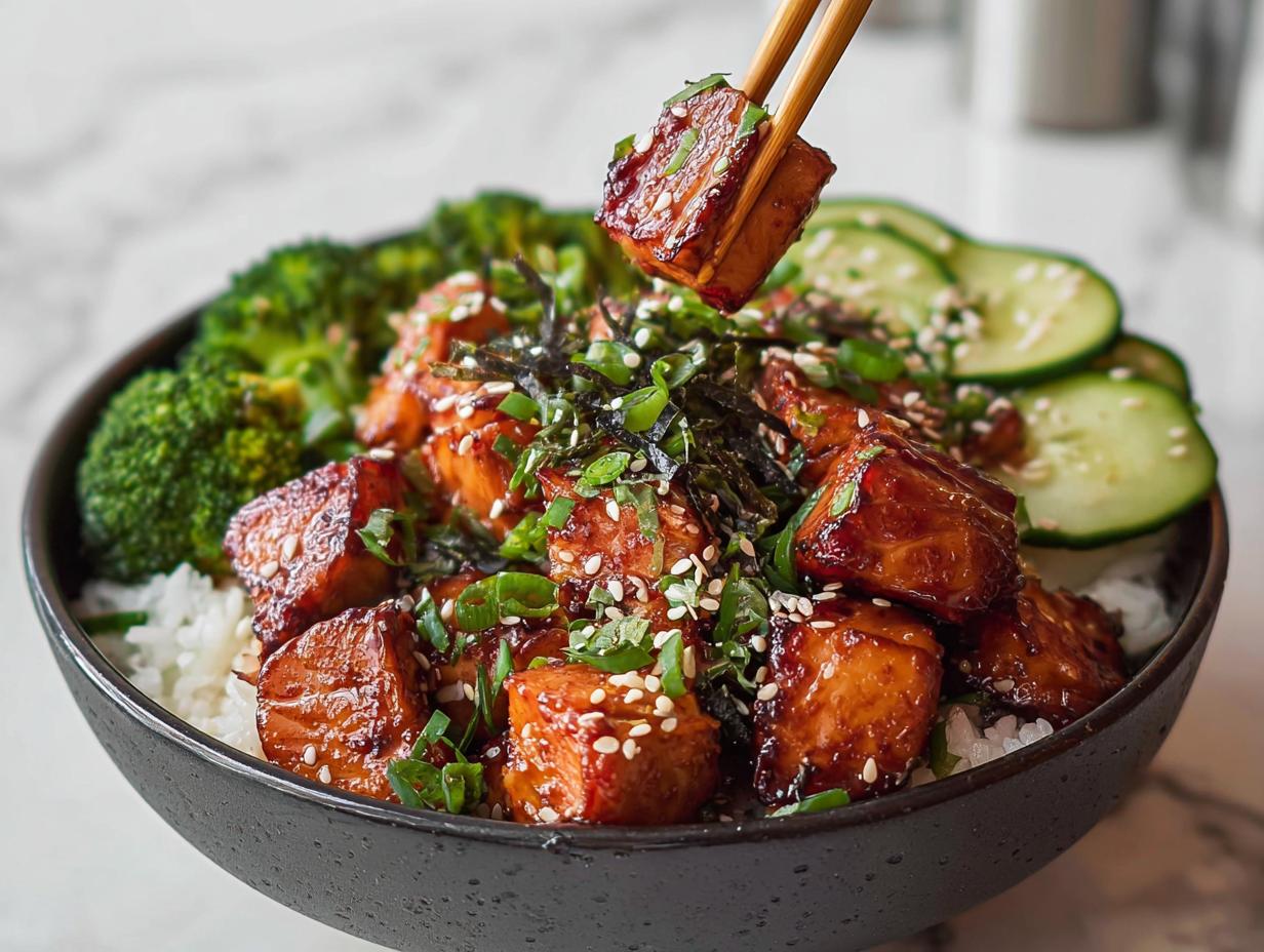 Crispy Salmon and Rice Bowl - Featured