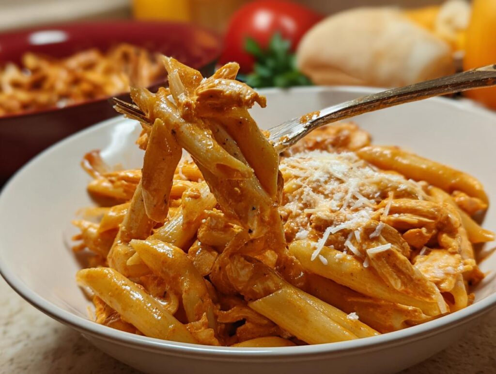 Crock Pot Creamy Cajun Chicken Pasta - Featured