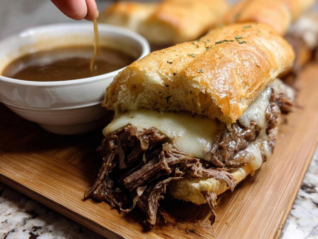Crockpot French Dip Sandwiches - Featured