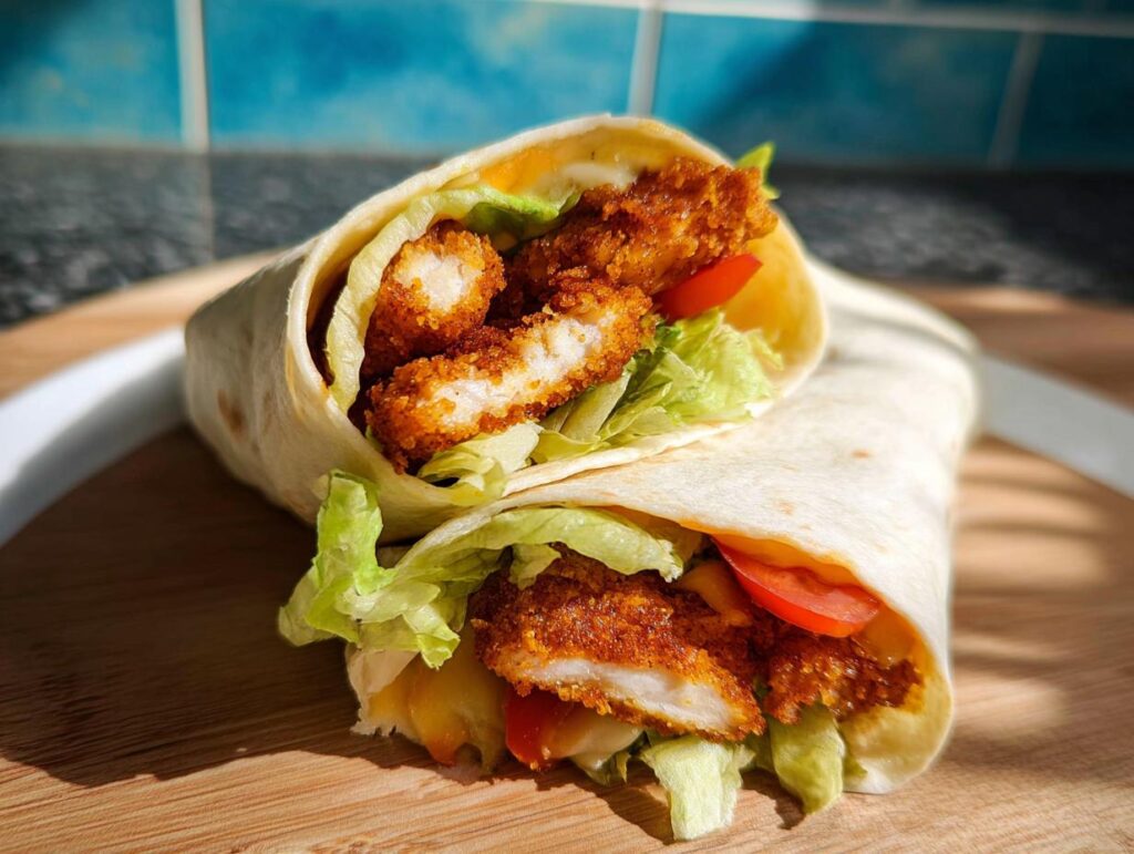 Crunchy Crispy Air Fryer Chicken & Mozzarella Wraps - Featured