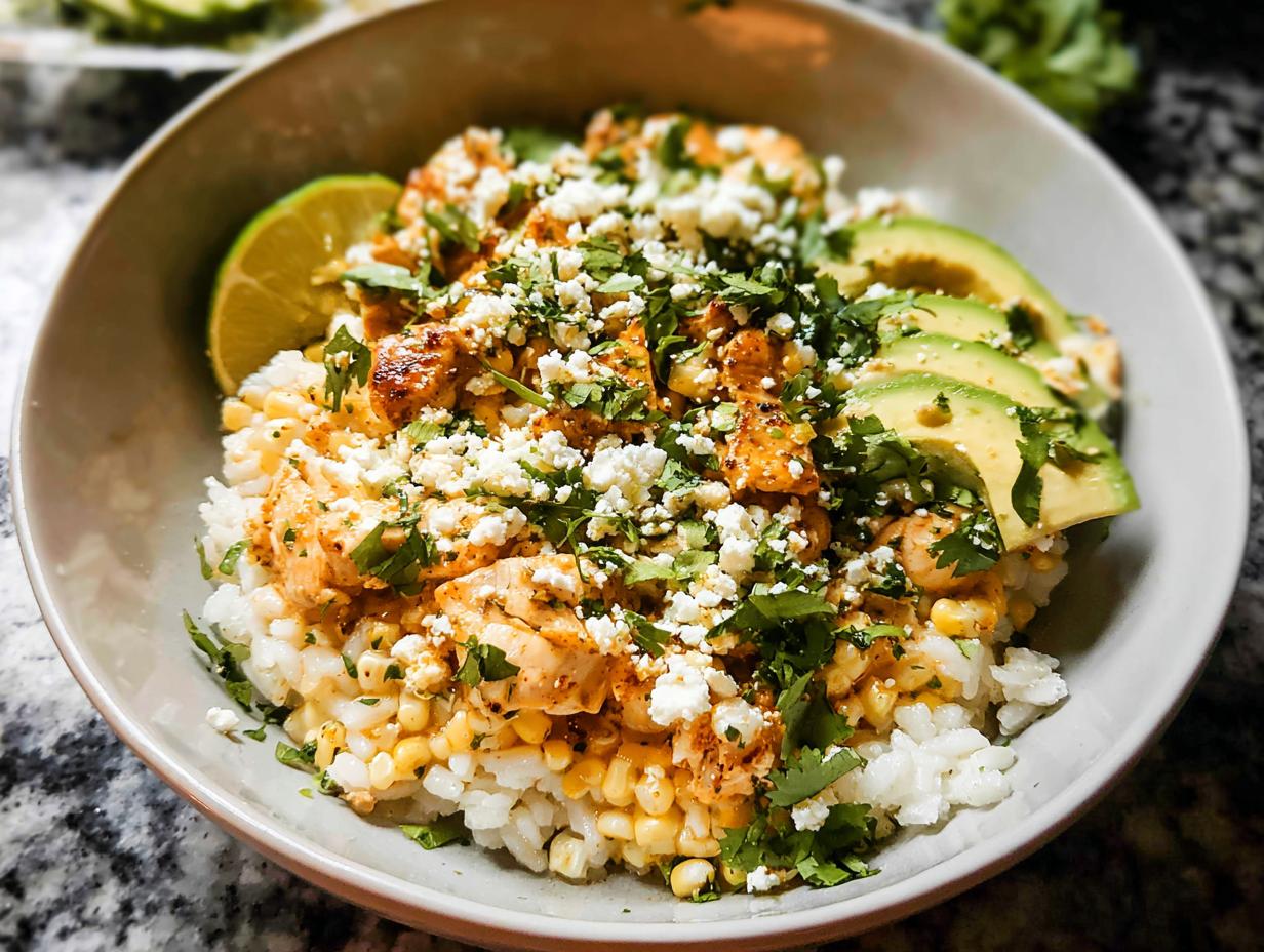 Easy Street Corn Chicken Bowl - Featured