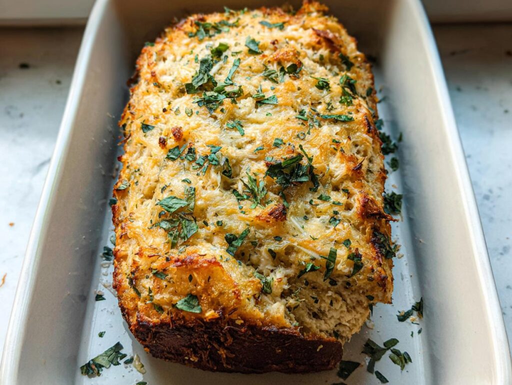 Garlic Parmesan Chicken Meatloaf - Featured
