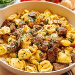Garlic Steak Tortellini - Featured