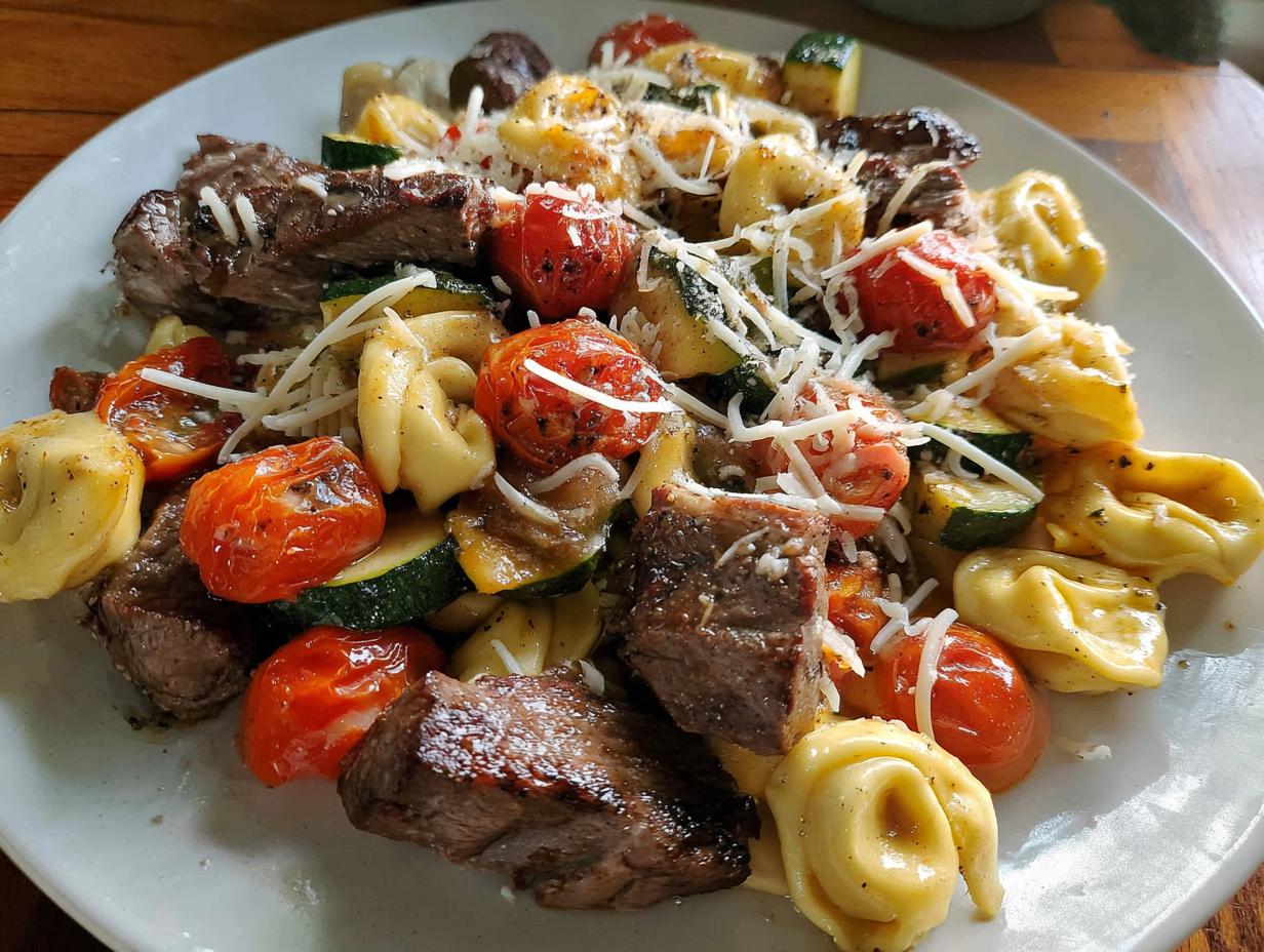 Garlic Steak Tortellini - Featured