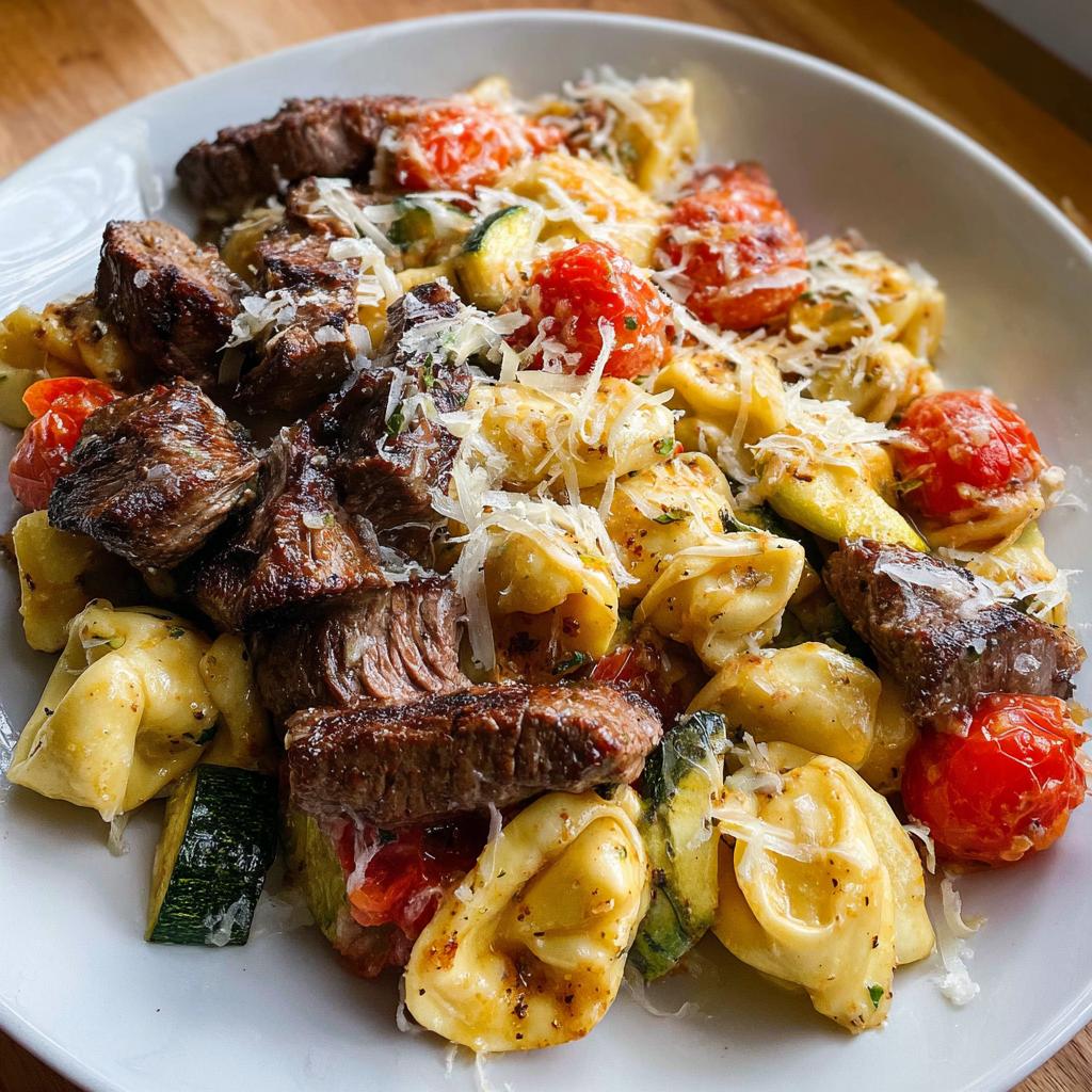 Garlic Steak Tortellini - Tasty