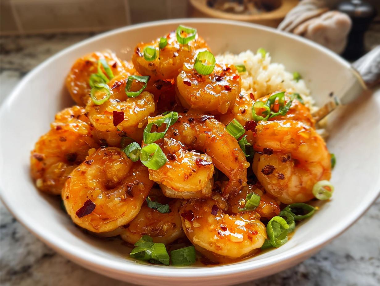 High-Protein Honey Garlic Shrimp - Featured