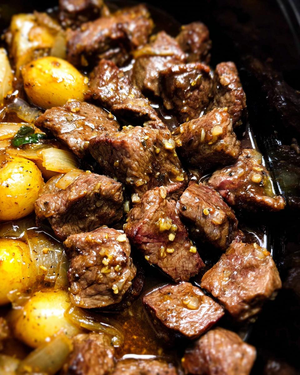 High Protein Slow Cooker Garlic Butter Beef Bites - Other 4