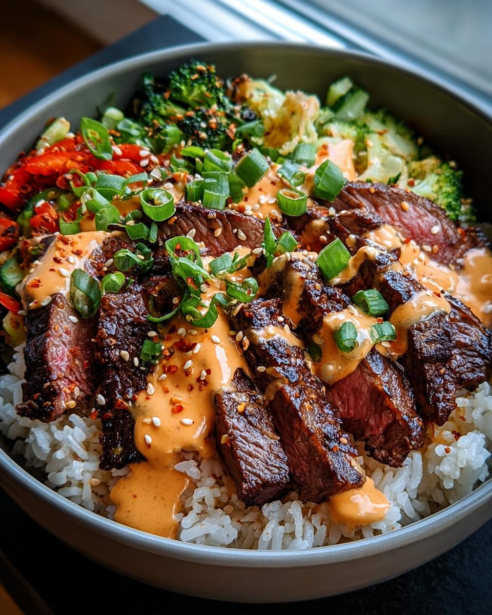 Korean BBQ Steak Rice Bowls with Spicy Cream Sauce - Other 1