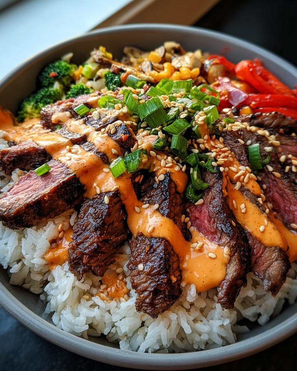 Korean BBQ Steak Rice Bowls with Spicy Cream Sauce - Other 3