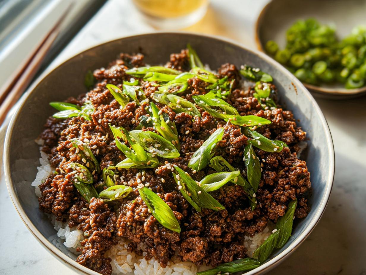 Korean Ground Beef Bowl - Featured