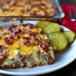 Low-Carb Bacon Cheeseburger Casserole - Featured