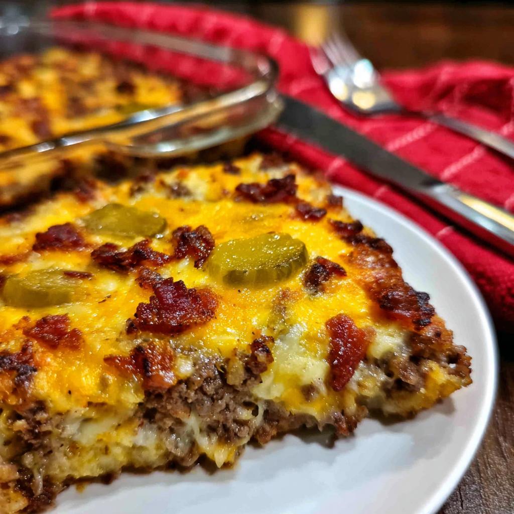 Low-Carb Bacon Cheeseburger Casserole - Tasty