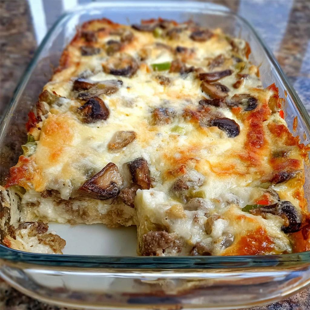 Low Carb Philly Cheesesteak Casserole - Tasty