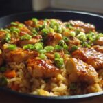 One-Pan Honey BBQ Chicken Rice - Featured