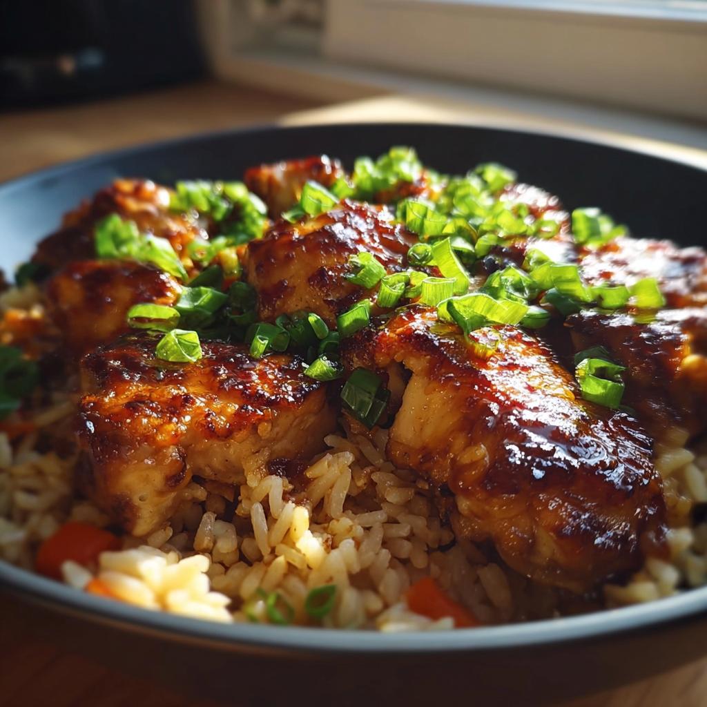 One-Pan Honey BBQ Chicken Rice - Tasty