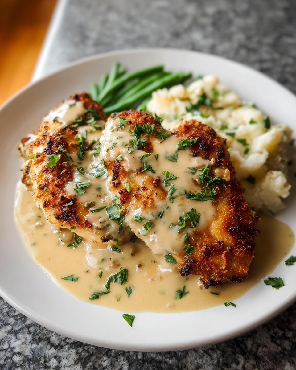 Parmesan Crusted Chicken with Creamy Garlic Sauce - Other 1