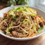 Potsticker Noodle Bowl with Pork & Cabbage Slaw - Featured