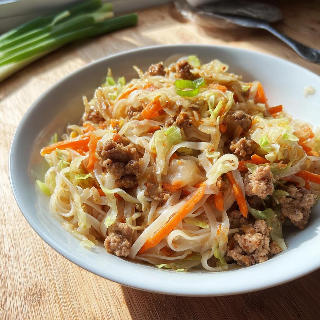 Potsticker Noodle Bowl with Pork & Cabbage Slaw - Tasty