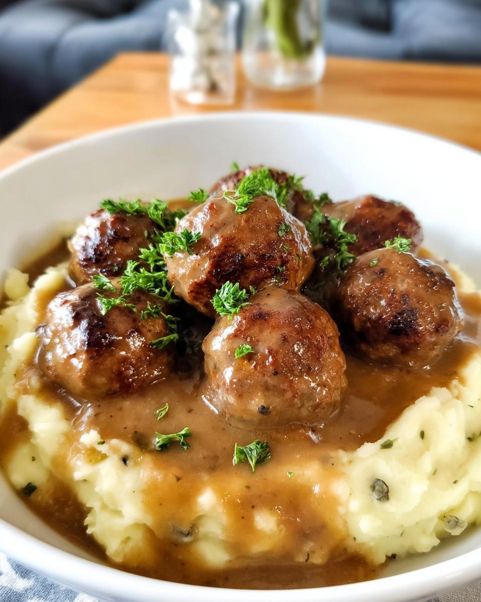 Salisbury Steak Meatballs with Garlic Herb Mashed Potatoes - Other 3