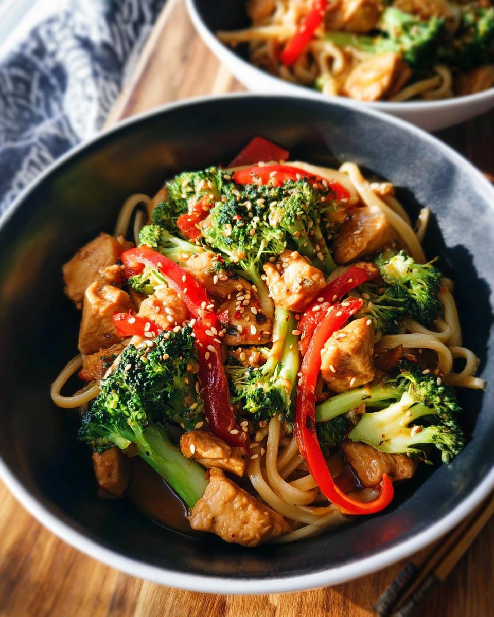 Spicy Garlic Chicken and Broccoli Noodle Bowls - Other 3