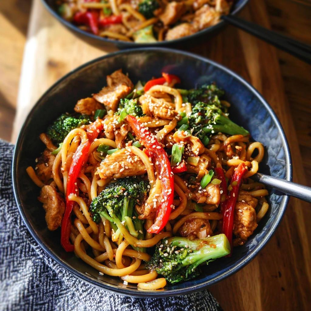 Spicy Garlic Chicken and Broccoli Noodle Bowls - Tasty
