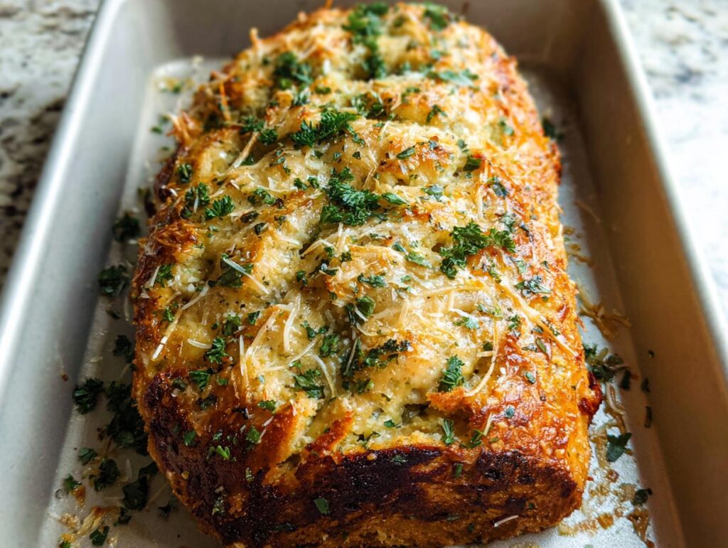 Golden baked Chicken Avocado Ranch Burritos topped with melted cheese and fresh parsley in a baking dish.