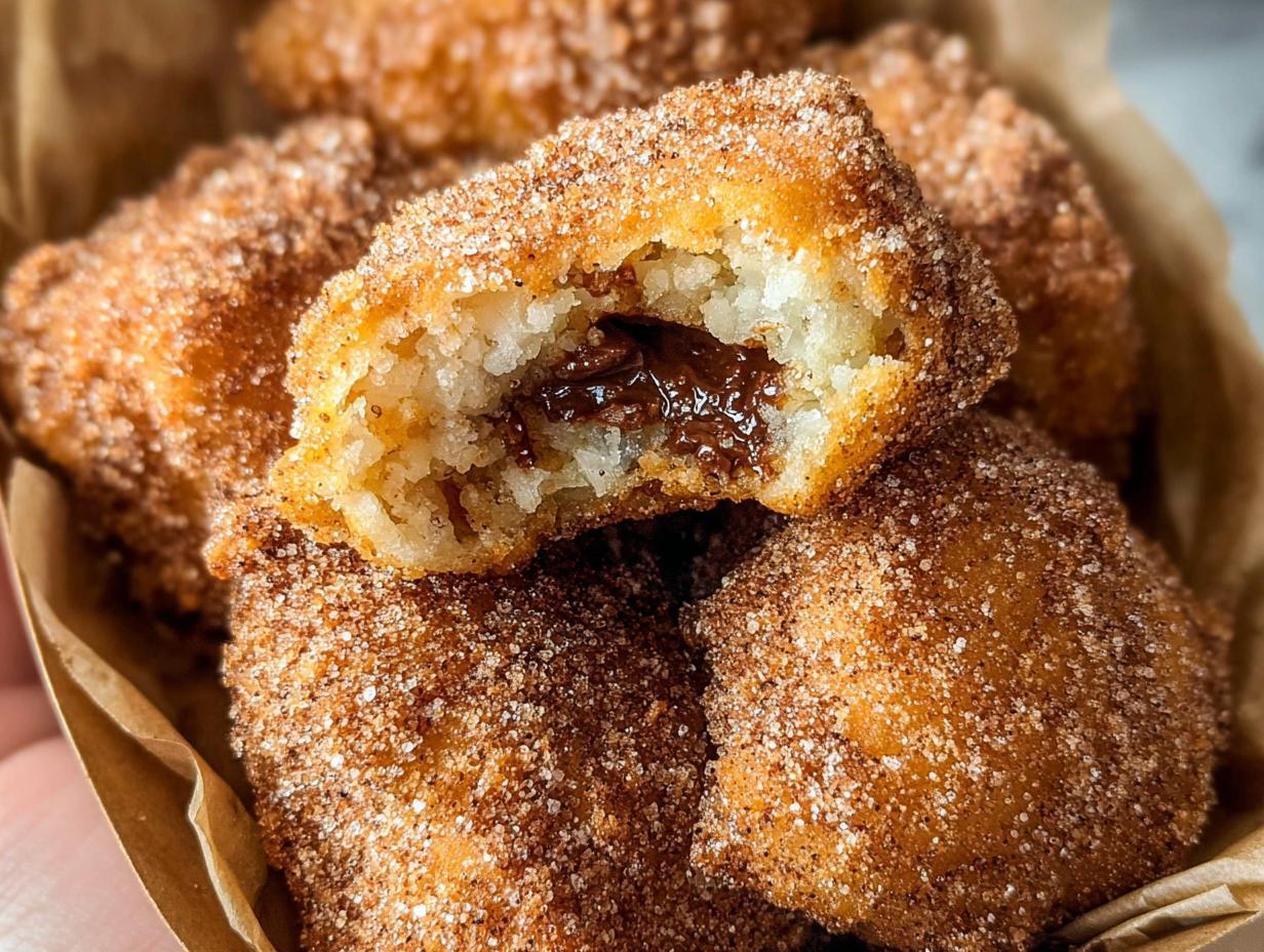 Homemade Churro Bites with Nutella - Featured