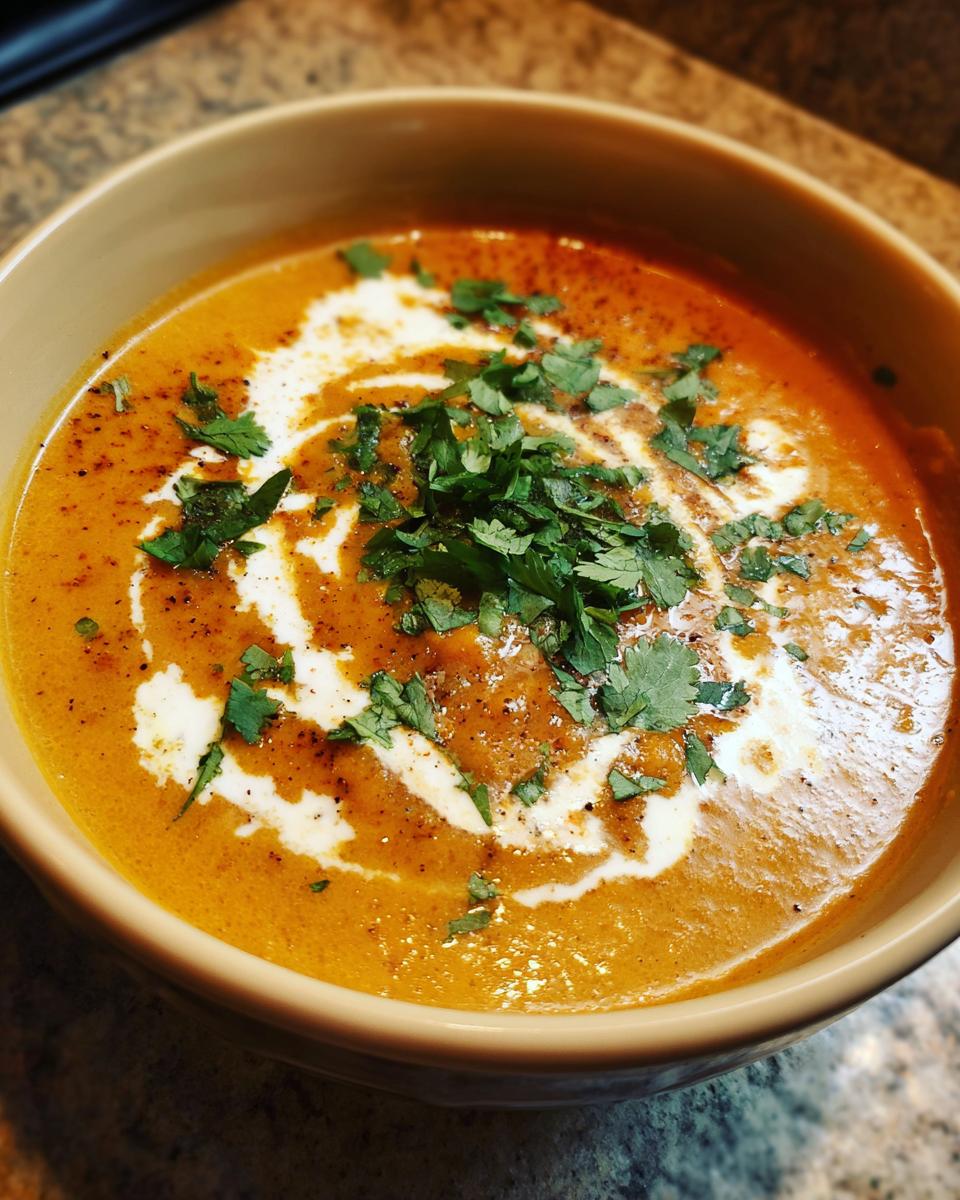 A bowl of creamy taco soup topped with a swirl of cream and fresh cilantro, perfect for family dinner.